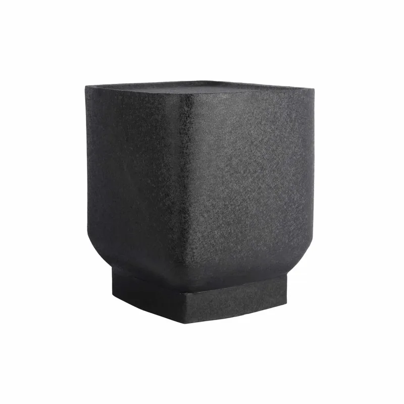 Bijzettafel Boaz Cuadro - 37x37x40cm - Modern de Leitmotiv en Noir – photo du produit