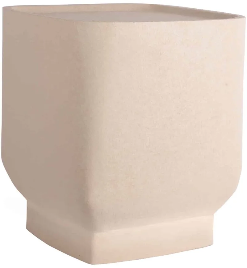 Bijzettafel Boaz Cuadro - Warmgrijs - 37x37x40cm - Modern by Leitmotiv in Grey – product photo