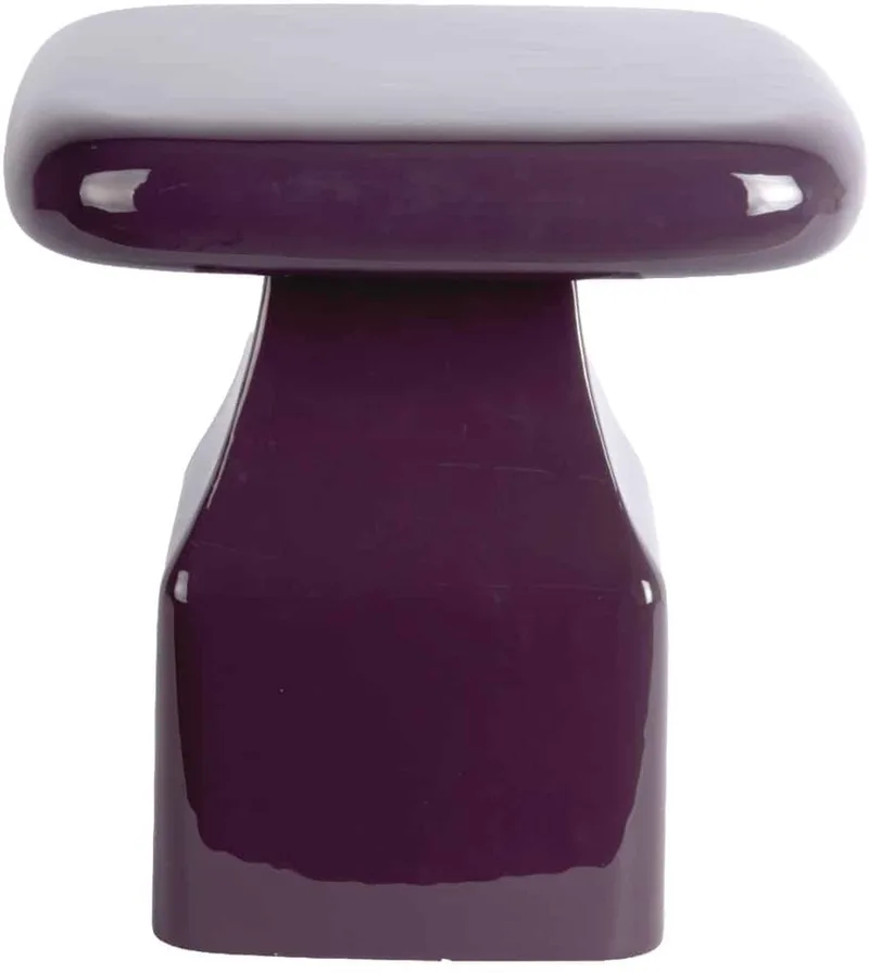 Bijzettafel Cadiz - Donkerpaars - 40x40x40cm - Scandinavisch van Leitmotiv in Paars – productfoto