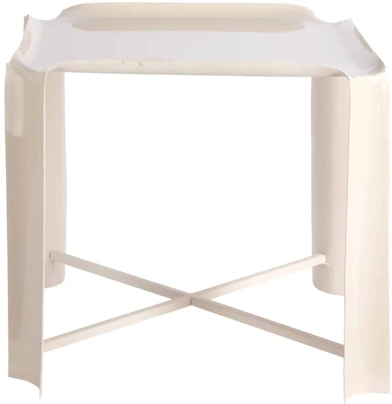 Bijzettafel Cadiz - Gebroken - 41x41x41cm - Scandinavisch van Leitmotiv in Wit – productfoto