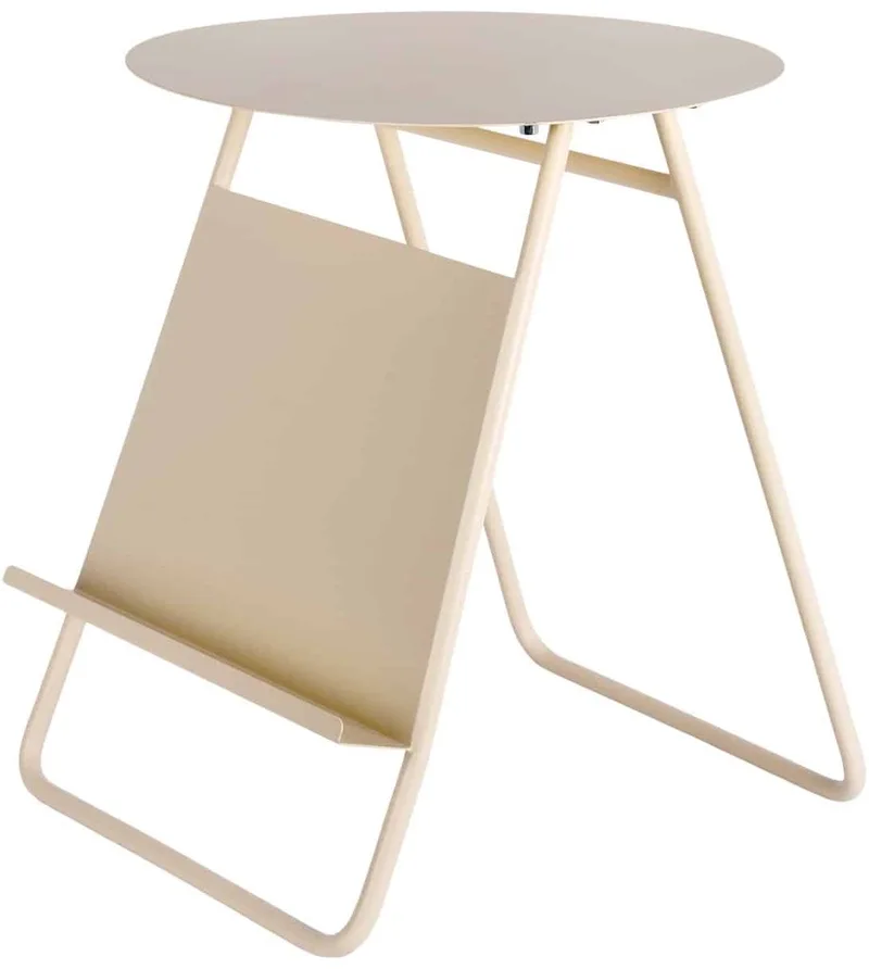 Bijzettafel Esencia - Gebroken - 40x40x48cm - Modern de Leitmotiv en Blanc – photo du produit