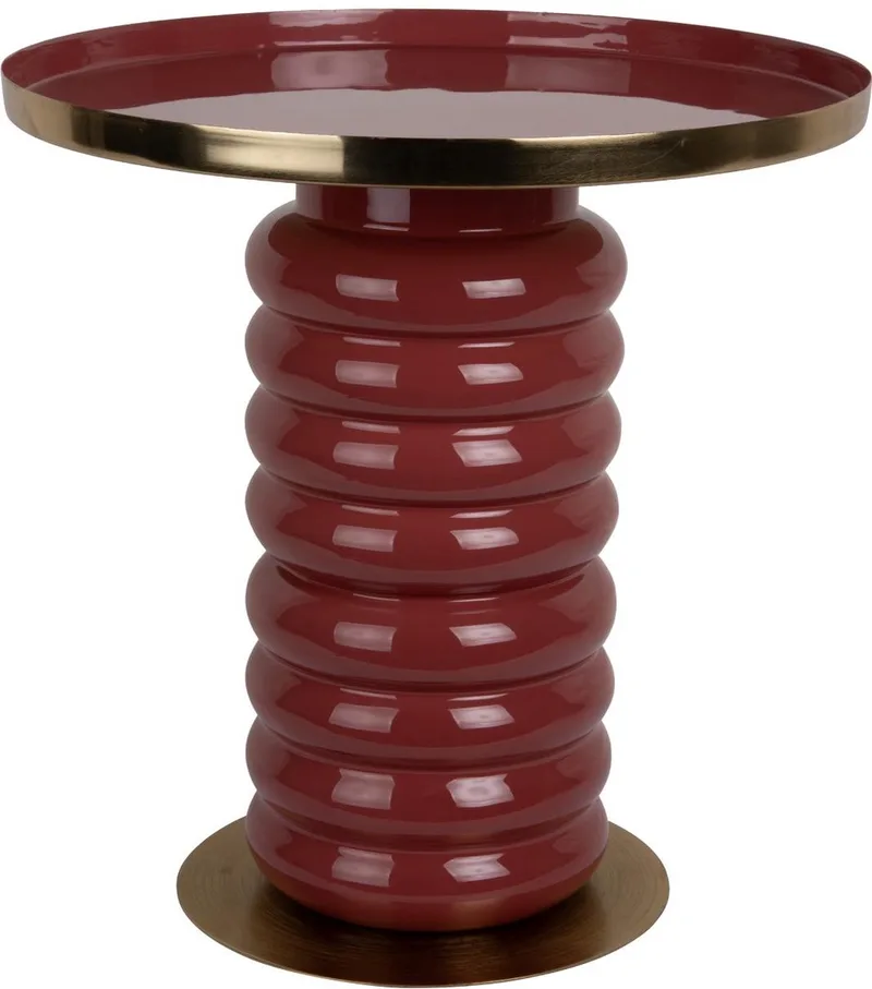 Bijzettafel Ruby - Ø41cm - Scandinavisch van Leitmotiv in Rood – productfoto