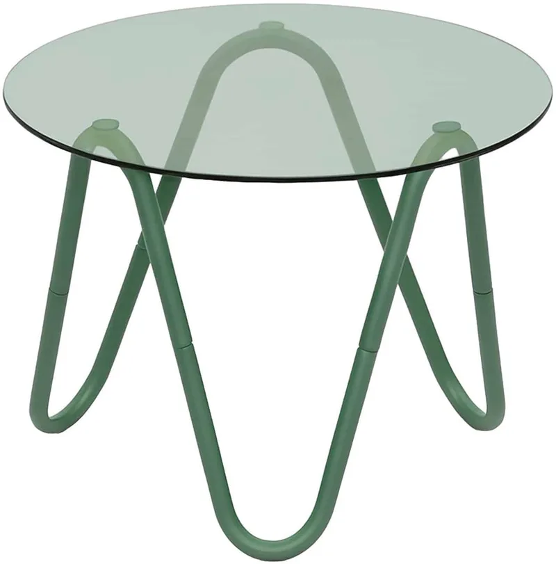 Bijzettafel Ventana Round - Jungle - Ø50cm - Modern van Leitmotiv in Groen – productfoto