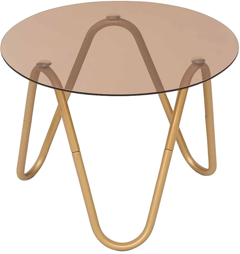 Bijzettafel Ventana Round - Mokka - Ø50cm - Modern fra Leitmotiv i Brun – produktbillede