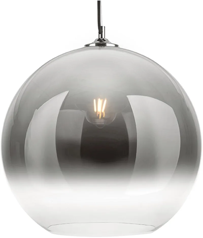 Hanglamp Bubble - Chroom Schaduw - 36,5x40cm - Scandinavisch - Hanglampen Eetkamer, Slaapkamer, Woonkamer by Leitmotiv in Silver – product photo