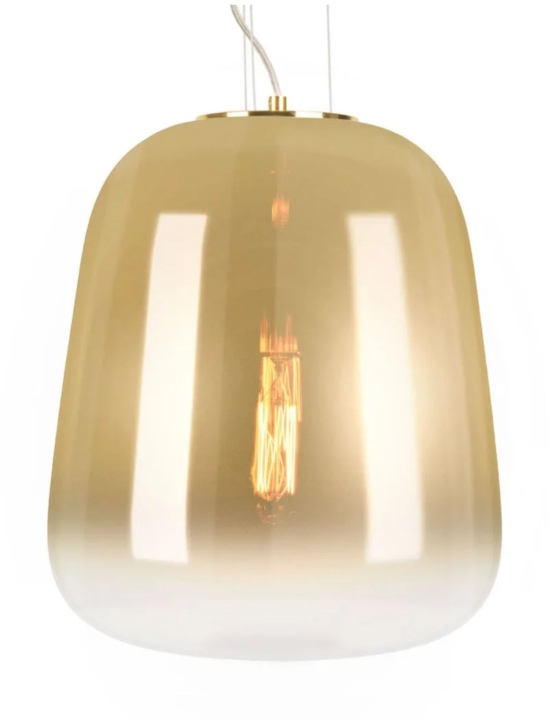 Hanglamp Cone - Schaduw - Ø33x38,5cm - Modern - Hanglampen Eetkamer, Slaapkamer, Woonkamer från Leitmotiv i Guld – produktbild