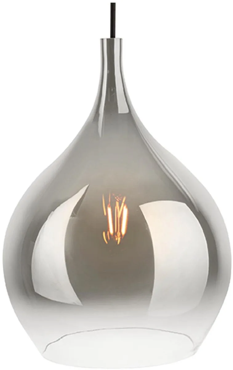 Hanglamp Drup - Chroom Schaduw - Large - 35,5x26cm - Scandinavisch - Hanglampen Eetkamer, Slaapkamer, Woonkamer de Leitmotiv en Argent – photo du produit