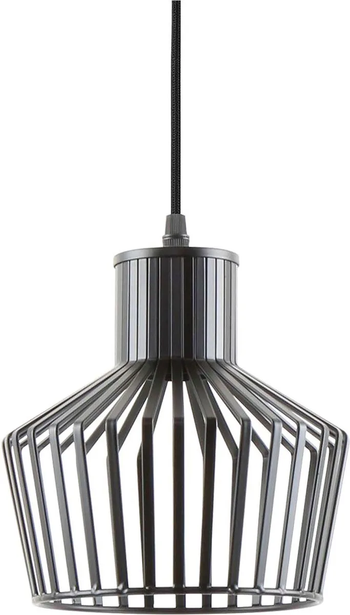 Hanglamp Lignes Cap - Ø18cm - Scandinavisch,Modern - Hanglampen Eetkamer, Slaapkamer, Woonkamer by Leitmotiv in Black – product photo
