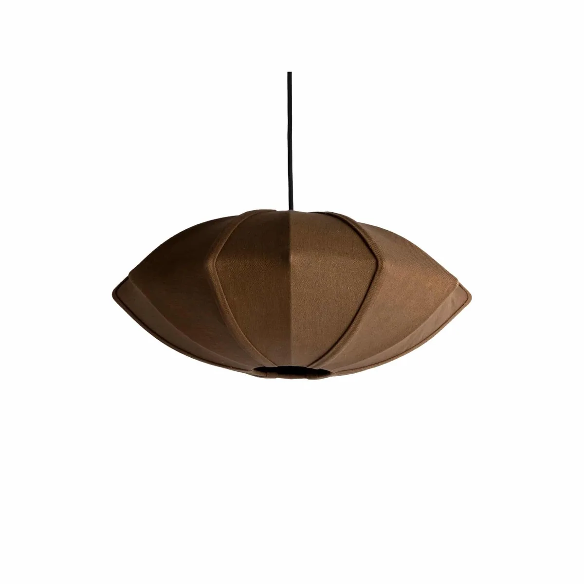 Hanglamp Paris Disc - 50x50x22cm - Scandinavisch - Hanglampen Eetkamer, Slaapkamer, Woonkamer van Leitmotiv in Bruin – productfoto