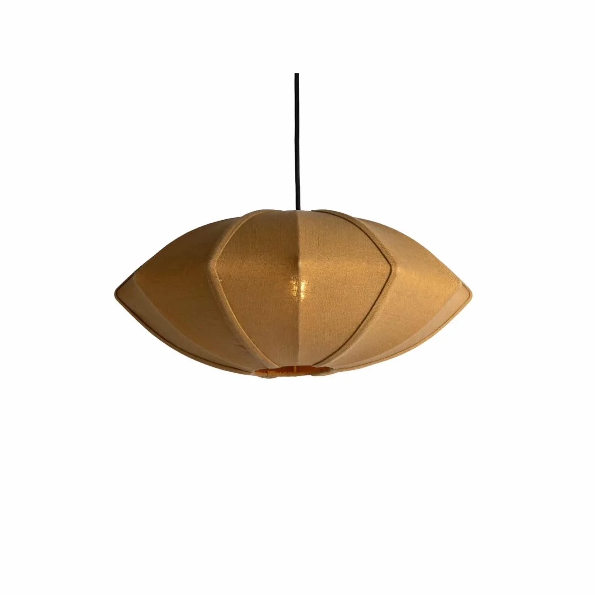 Hanglamp Paris Disc - Donker kaki - 50x50x22cm - Scandinavisch - Hanglampen Eetkamer, Slaapkamer, Woonkamer de Leitmotiv en Vert – photo du produit