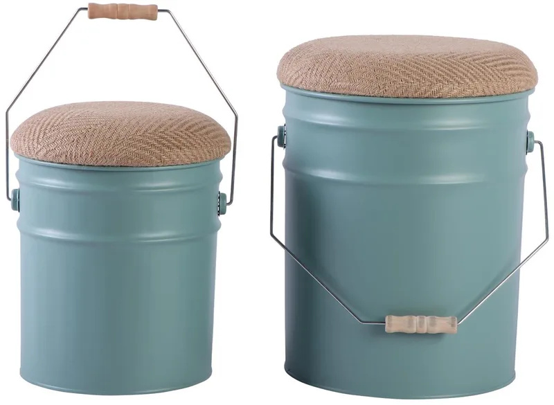 Kruk Buckets - Grijsjade - Ø31cm - Scandinavisch van Leitmotiv in Groen – productfoto