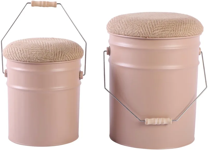 Kruk Buckets - Zachtbruin - Ø31cm - Scandinavisch by Leitmotiv in Brown – product photo