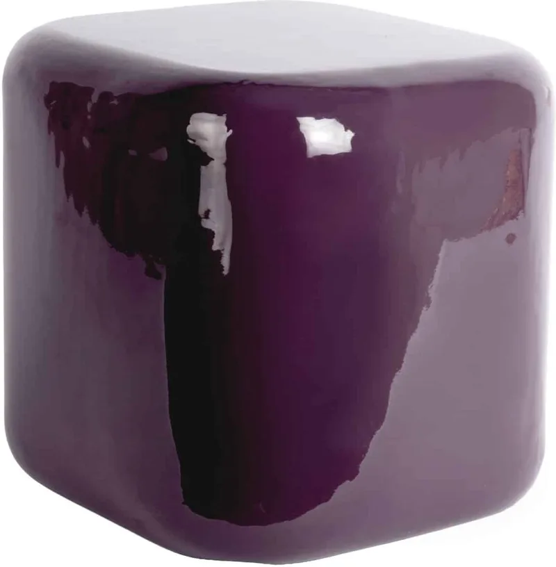 Kruk Cadiz - Donkerpaars - 40x40x40cm - Scandinavisch van Leitmotiv in Paars – productfoto