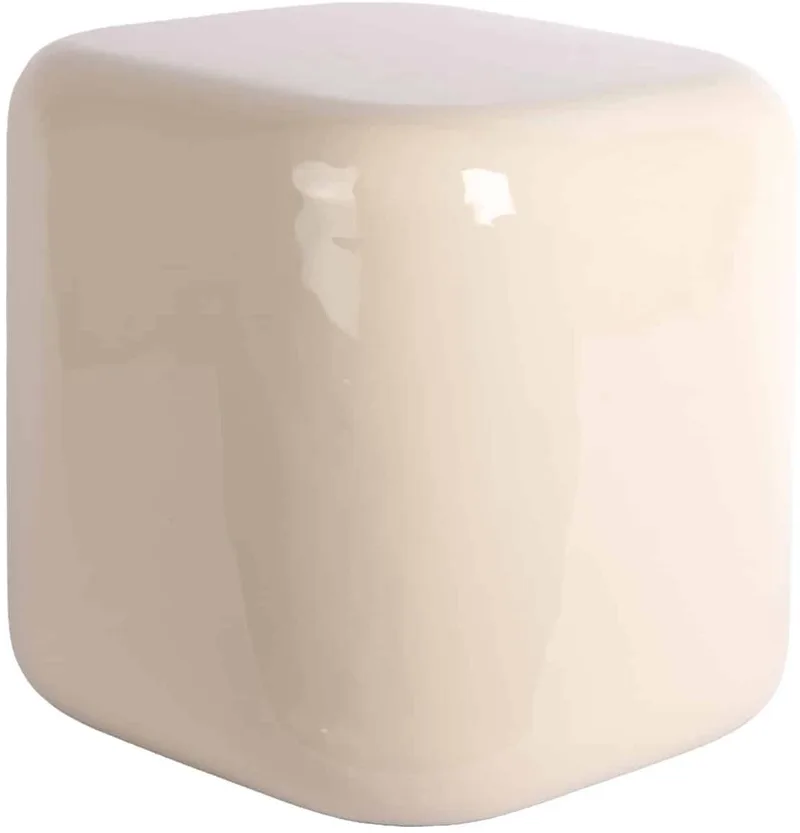 Kruk Cadiz - Gebroken - 40x40x40cm - Scandinavisch von Leitmotiv in Weiß – Produktfoto