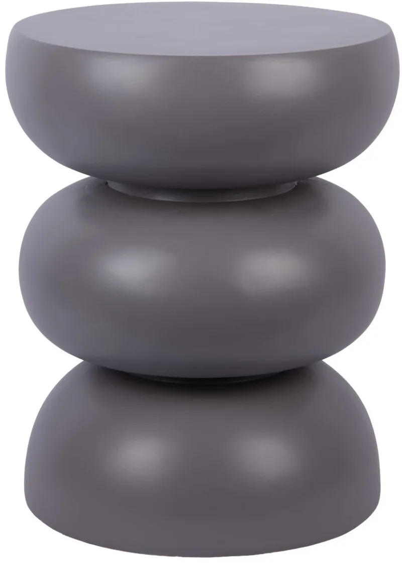 Kruk Curva - Antraciet - 35.5x35.5x44cm - Modern från Leitmotiv i Grå – produktbild