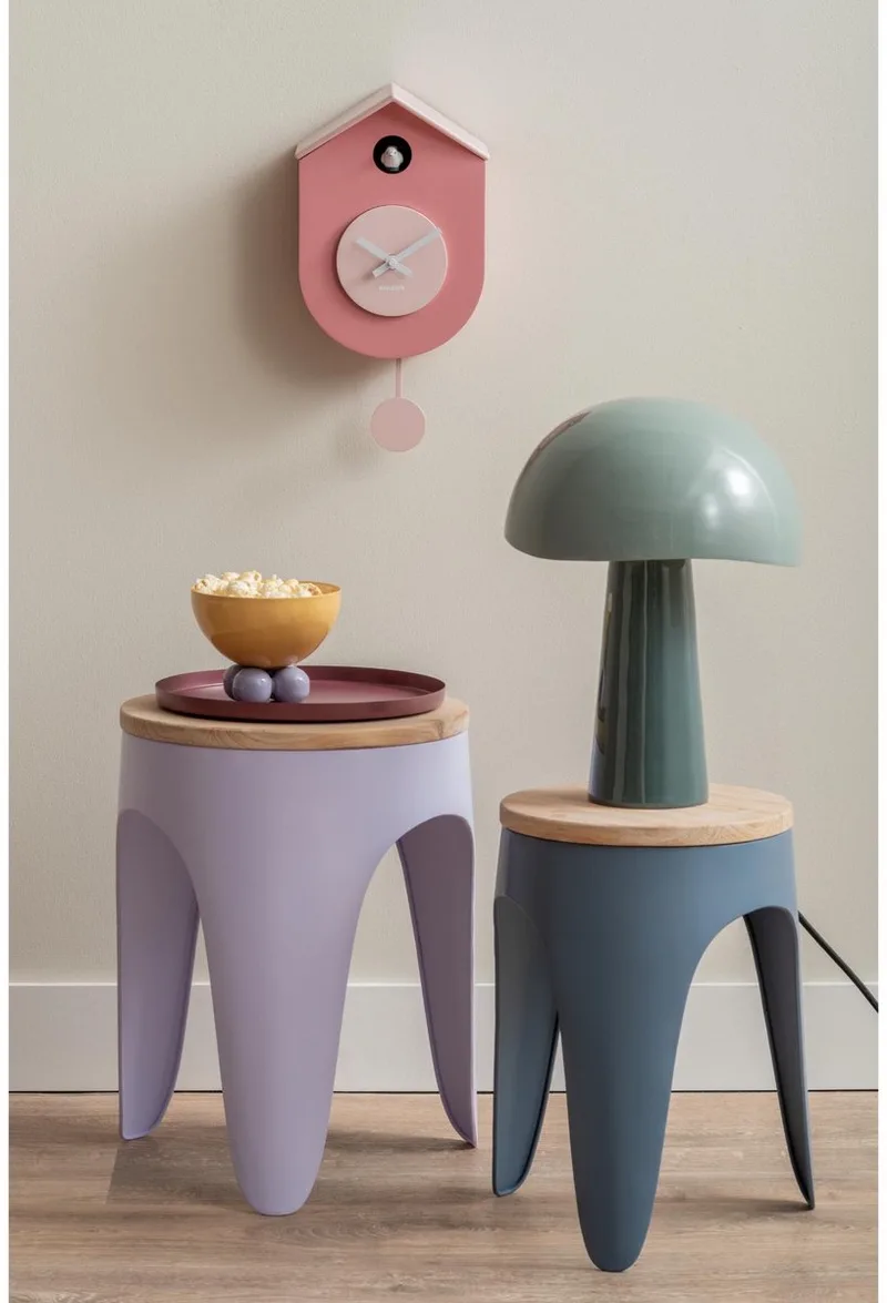 Kruk Double Funky - Zachtpaars - Ø24cm - Scandinavisch de Leitmotiv en Multicolore – photo du produit