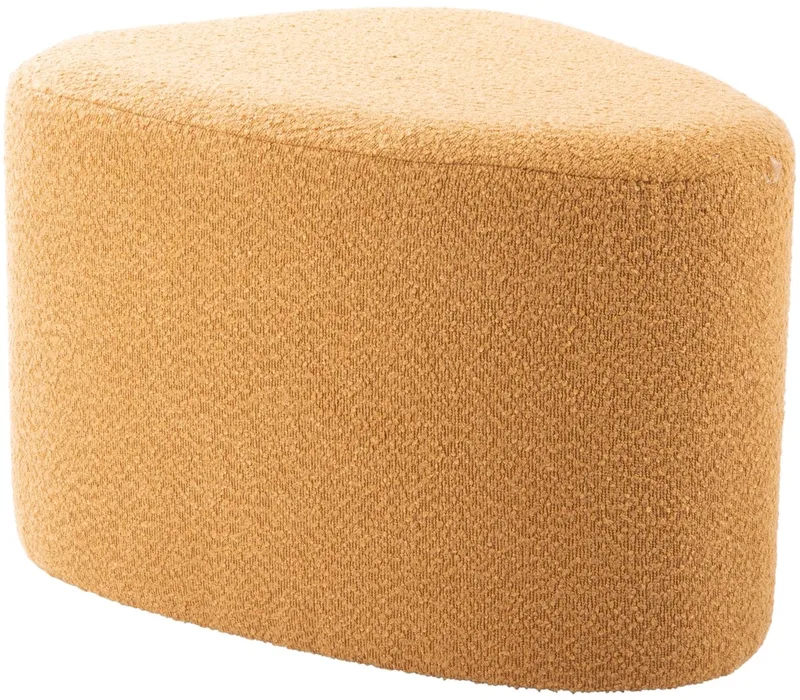Poef Ada Organic Large - 60x47x38cm - Scandinavisch de Leitmotiv en Jaune – photo du produit