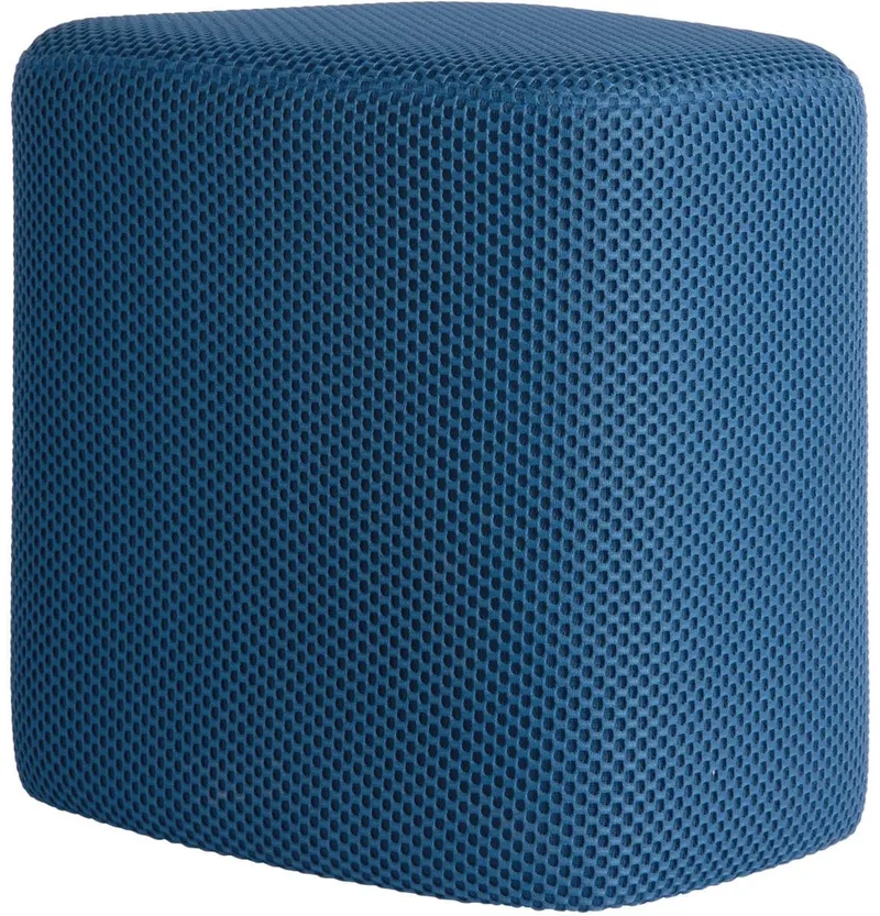 Poef Retro Mesh - Kobaltblauw - 36x36x36cm - Modern från Leitmotiv i Blå – produktbild