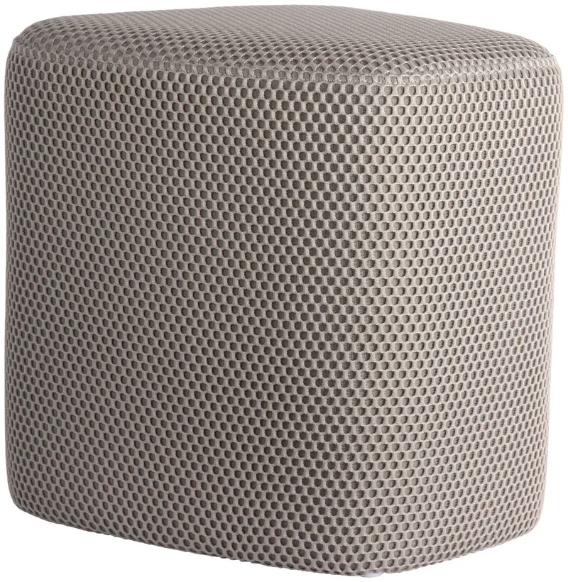 Poef Retro Mesh - Muisgrijs - 36x36x36cm - Modern by Leitmotiv in Grey – product photo