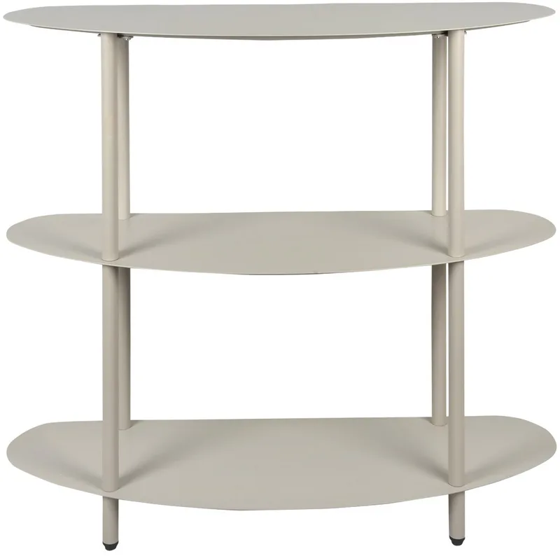 Side table Riqueza - Warmgrijs - 90x28x82cm - Modern von Leitmotiv in Grau – Produktfoto