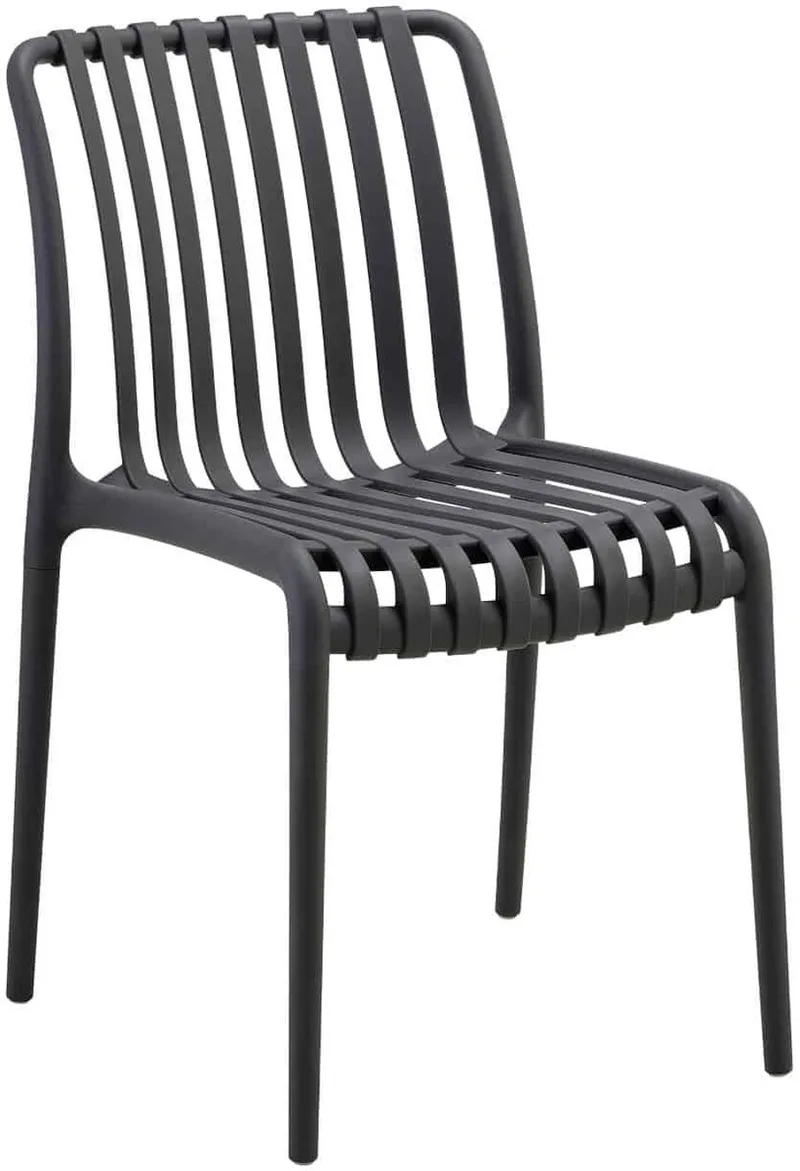 Stoel Garbo - 58x41x79cm - Set van 4 - Modern - Woonkamer - Slaapkamer fra Leitmotiv i Sort – produktbillede