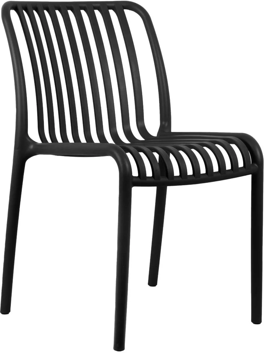 Stoel Glee - 58x42x79cm - 2 stuks - Scandinavisch van Leitmotiv in Zwart – productfoto