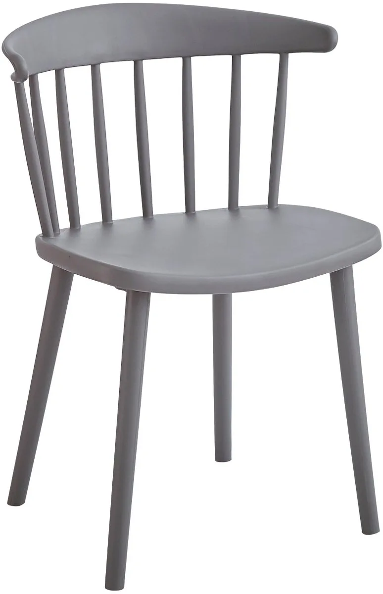 Stoel Viejo - Antraciet - 57x44x75cm - Set van 4 - Modern - Woonkamer - Slaapkamer von Leitmotiv in Grau – Produktfoto