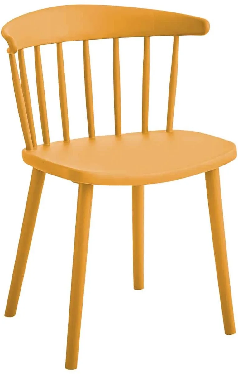 Stoel Viejo - Okergeel - 57x44x75cm - Set van 4 - Modern - Woonkamer - Slaapkamer de Leitmotiv en Jaune – photo du produit