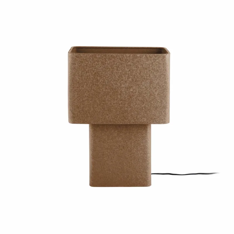 Tafellamp Boaz Recto - Mokka - 31x18x42cm - Modern van Leitmotiv in Bruin – productfoto