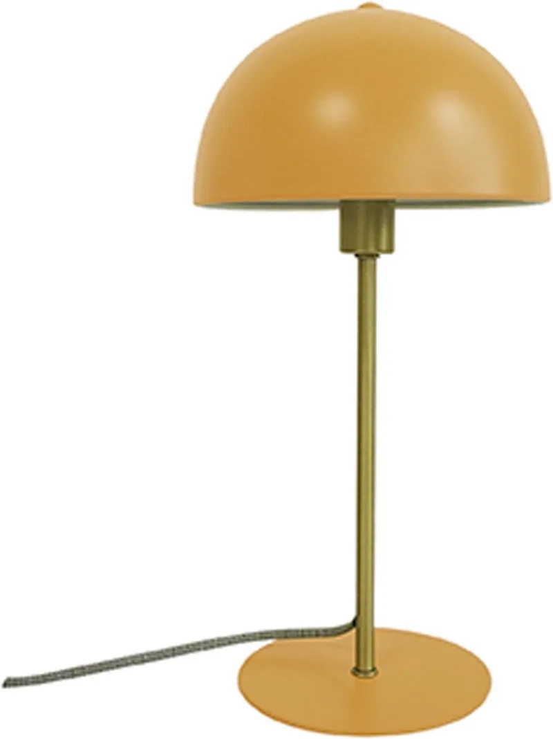 Tafellamp Bonnet - Metaal Kerriegeel - 20x20x39cm - Scandinavisch by Leitmotiv in Yellow – product photo