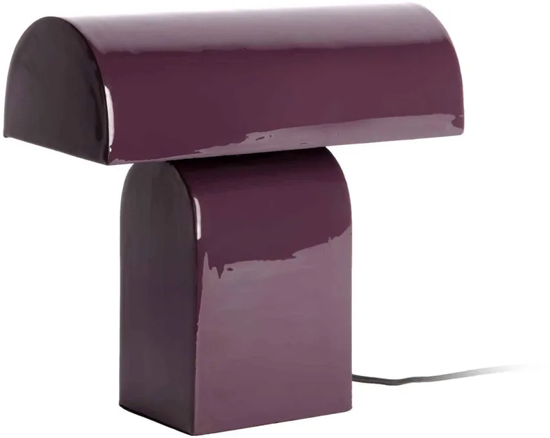 Tafellamp Cadiz Disc - Donkerpaars - 15x32x30cm - Scandinavisch fra Leitmotiv i Lilla – produktbillede