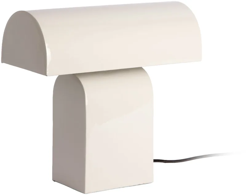 Tafellamp Cadiz Disc - Gebroken - 15x32x30cm - Scandinavisch de Leitmotiv en Blanc – photo du produit