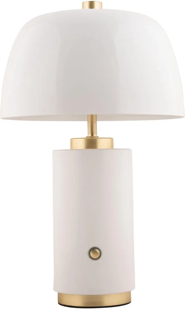 Tafellamp Freya LED - Ø18cm - Scandinavisch de Leitmotiv en Blanc – photo du produit