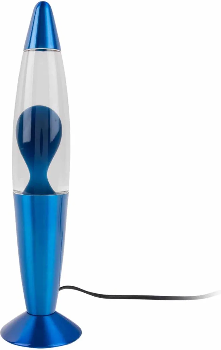 Tafellamp Funky Rocket Lava - Ø8.6x35.5cm - Scandinavisch by Leitmotiv in Blue – product photo