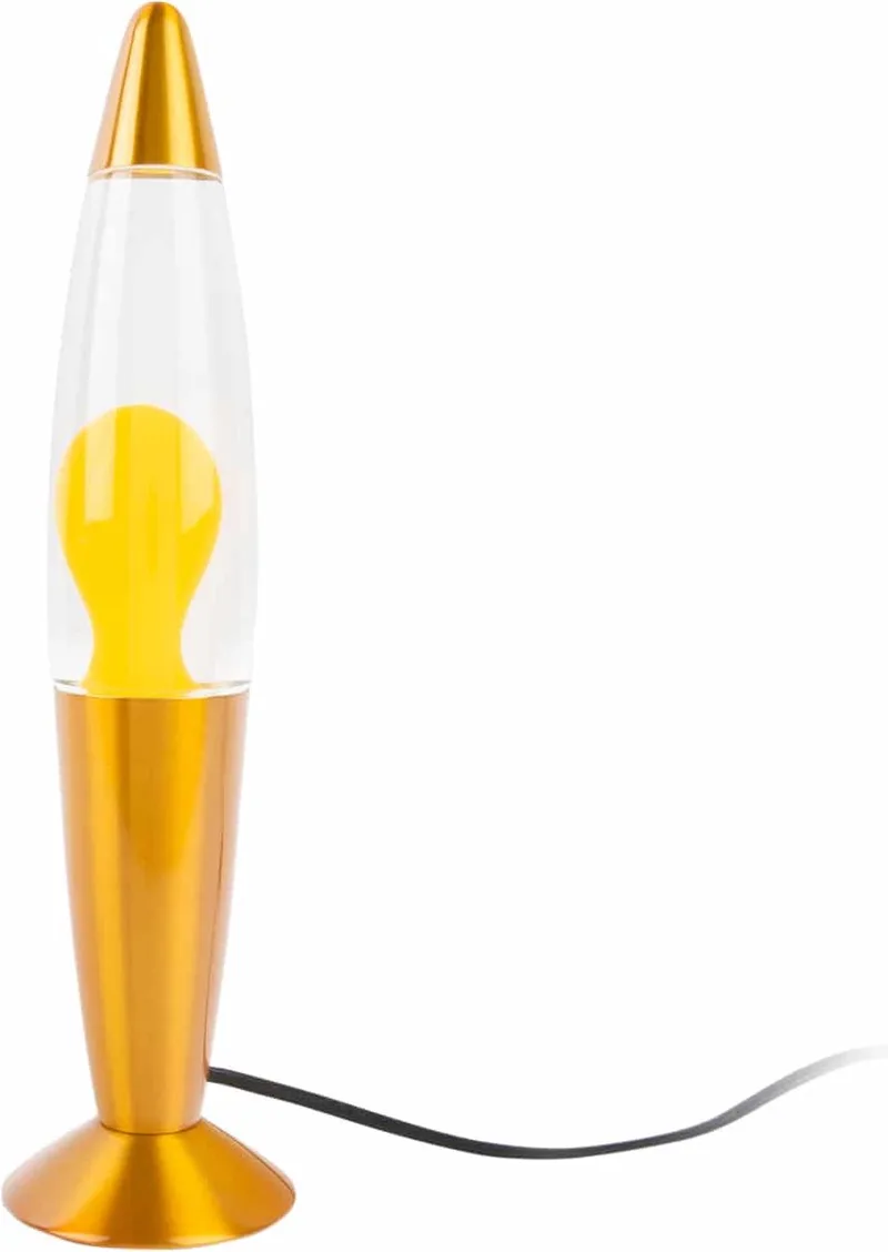 Tafellamp Funky Rocket Lava - Ø8.6x35.5cm - Scandinavisch by Leitmotiv in Yellow – product photo