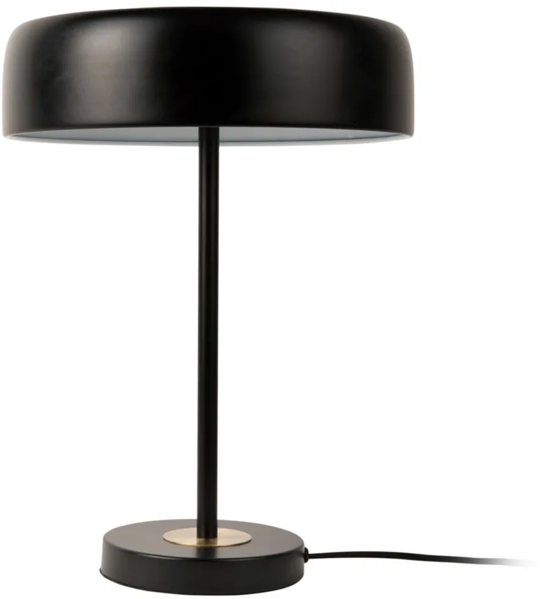 Tafellamp Gold Disc - 30x30x40cm - Modern de Leitmotiv en Noir – photo du produit