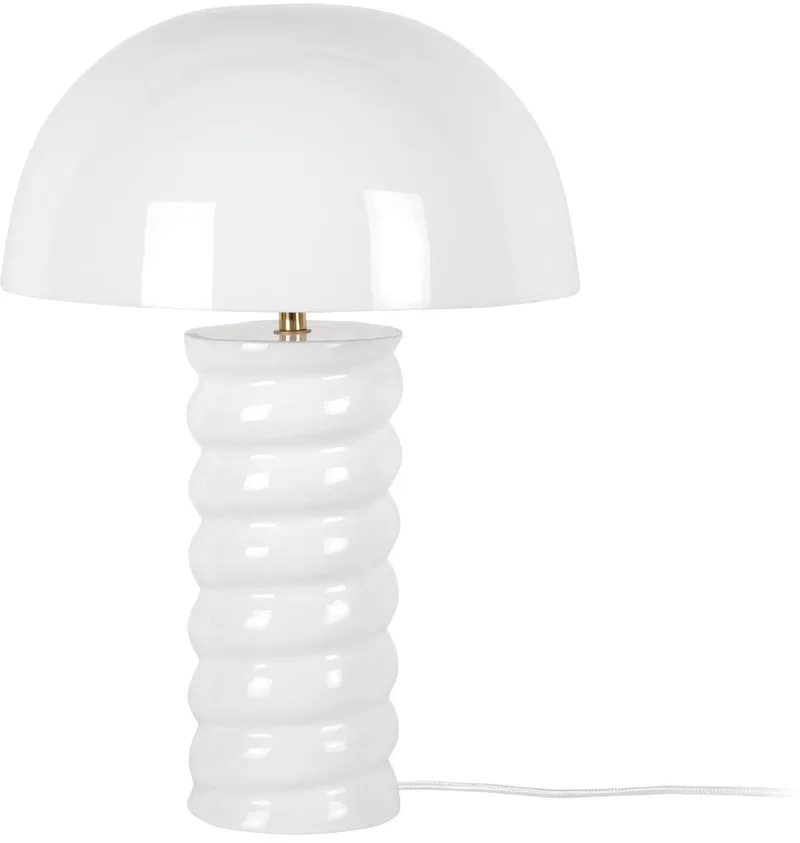 Tafellamp Gracio - Glanzend - Ø30cm - Scandinavisch by Leitmotiv in White – product photo