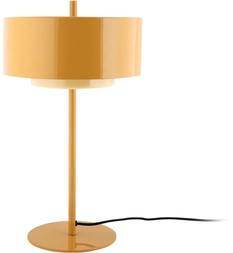 Tafellamp Grato Anillo - Okergeel - Ø29cm - Modern von Leitmotiv in Gelb – Produktfoto