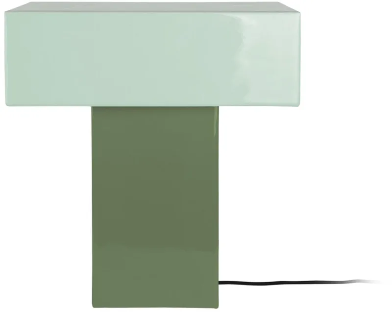 Tafellamp Grato Recto - 32x15x35cm - Modern fra Leitmotiv i Grøn – produktbillede