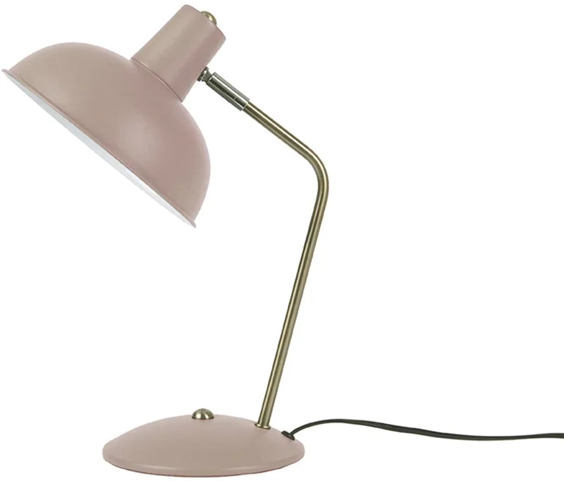 Tafellamp Hood - IJzer mat - 37,5x19,5cm - Scandinavisch by Leitmotiv in Pink – product photo
