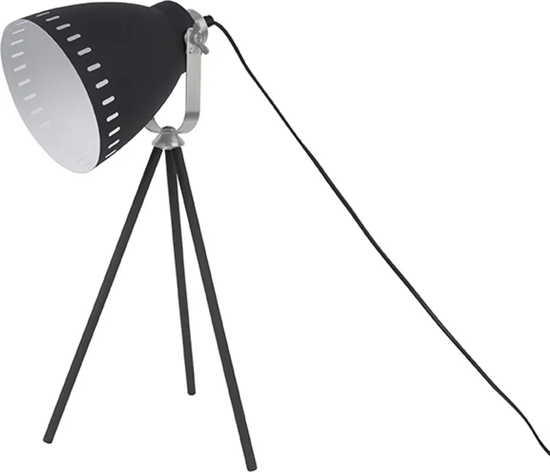 Tafellamp Mingle - 3 poten Metaal Nikkel accenten - 54x16,5cm de Leitmotiv en Noir – photo du produit