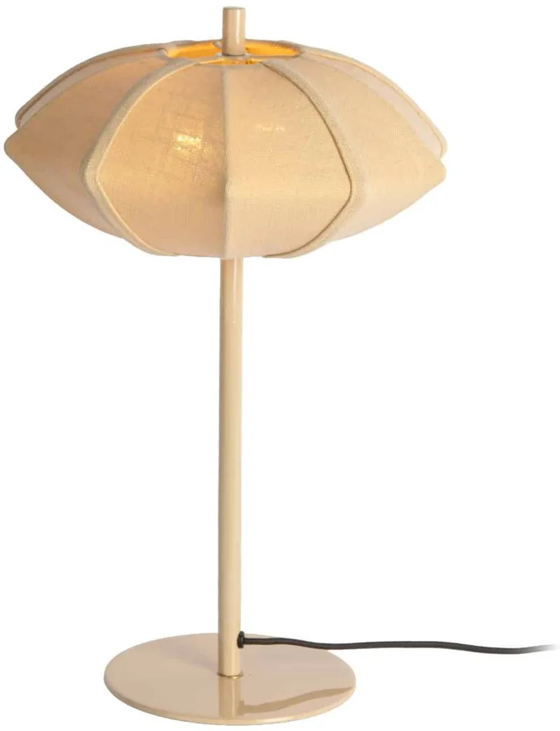 Tafellamp Paris Disc - Crème - 34x34x49cm - Scandinavisch von Leitmotiv in Beige – Produktfoto