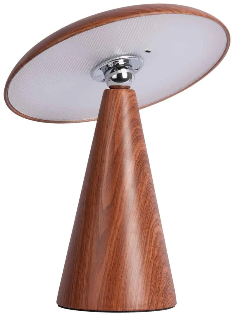 Tafellamp Phoebe - Donker hout - 23x23x26cm - Scandinavisch från Leitmotiv i Brun – produktbild