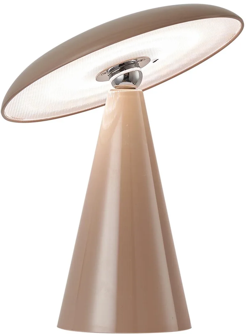 Tafellamp Phoebe Led - Lichtbruin - Ø23cm - Scandinavisch von Leitmotiv in Braun – Produktfoto