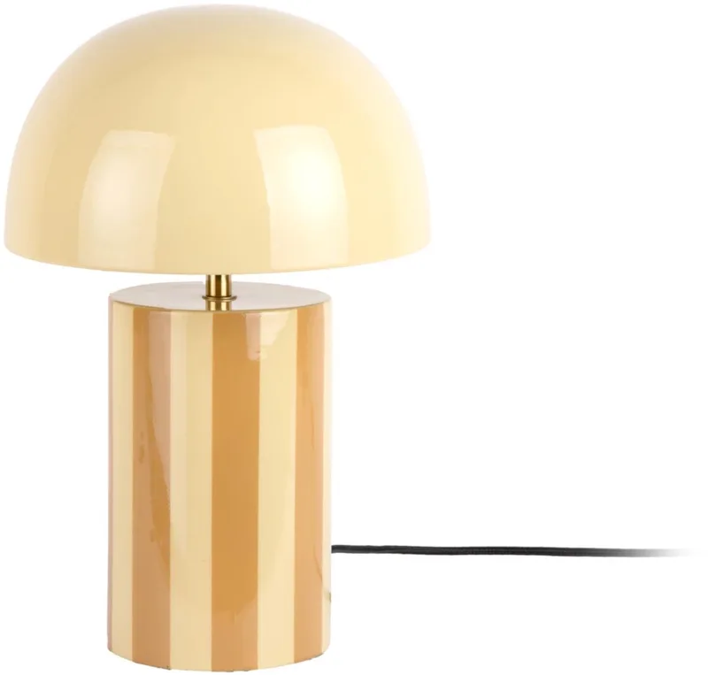 Tafellamp Rayado - 25x25x34cm - Modern de Leitmotiv en Jaune – photo du produit