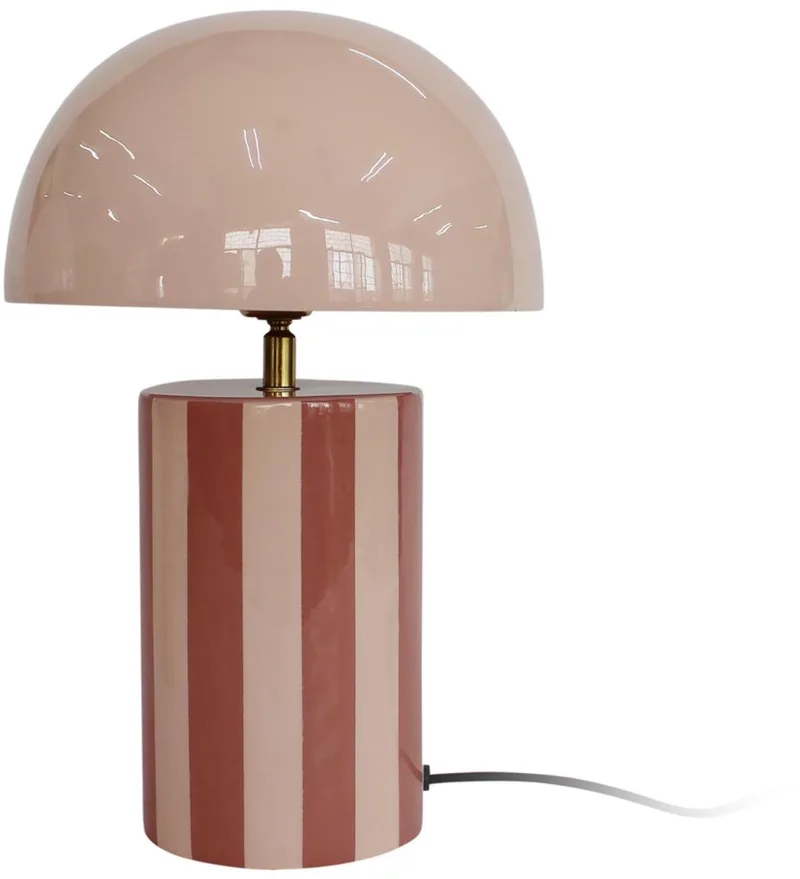 Tafellamp Rayado - 25x25x34cm - Modern de Leitmotiv en Rose – photo du produit