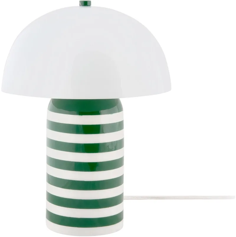 Tafellamp Rayado Retro - 23x23x30cm - Modern de Leitmotiv en Vert – photo du produit