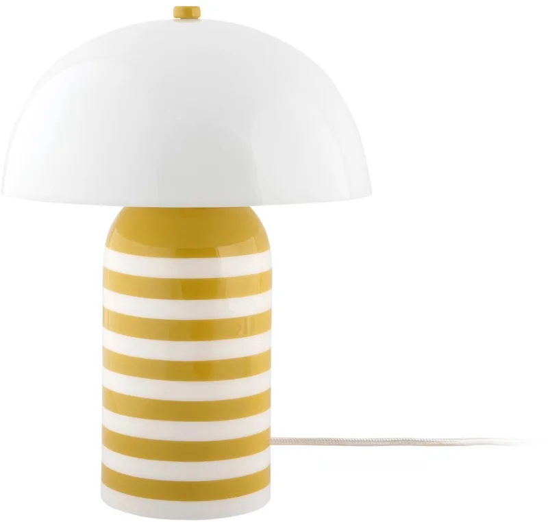 Tafellamp Rayado Retro - Goudgeel - 23x23x30cm - Modern de Leitmotiv en Jaune – photo du produit