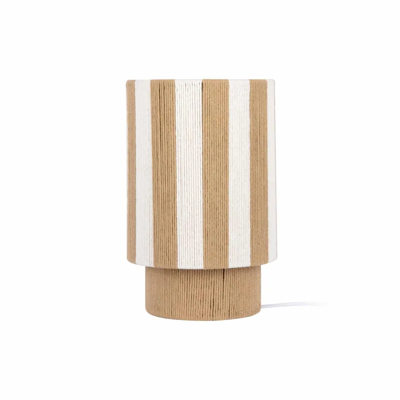 Tafellamp Vienna Stripes - 22x22x35cm - Scandinavisch van Leitmotiv in Naturel – productfoto 1 van 2