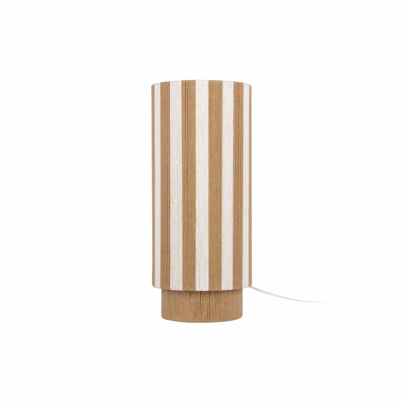 Tafellamp Vienna Stripes - 25x25x58cm - Scandinavisch van Leitmotiv in Naturel – productfoto